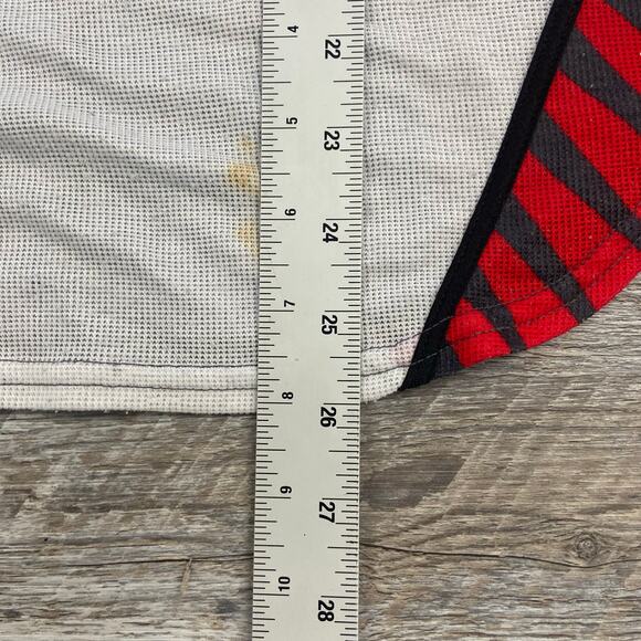 Vintage 80s 90s White Red Mens M Tank‎ Top Spellout Swoosh Sporty Gym Muscle Tee - Picture 6 of 9